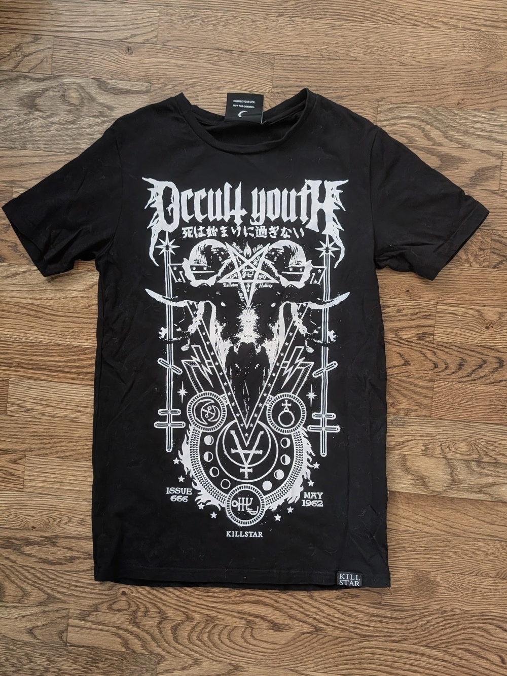 Killstar Black Tee with White Occult Youth Graphic